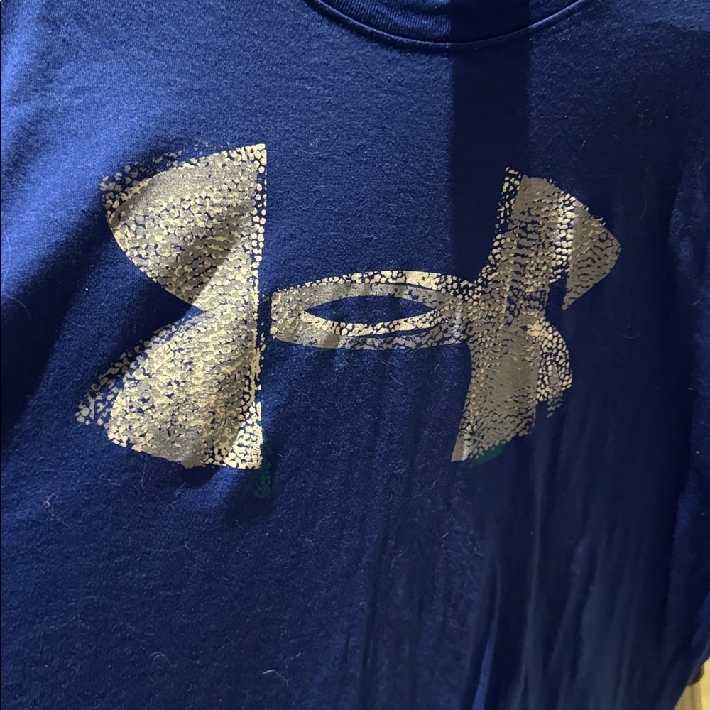 Under Armour Men's Vibrant Blue Tee with Silver Logo XXL - Picture 2 of 5